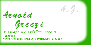 arnold greczi business card